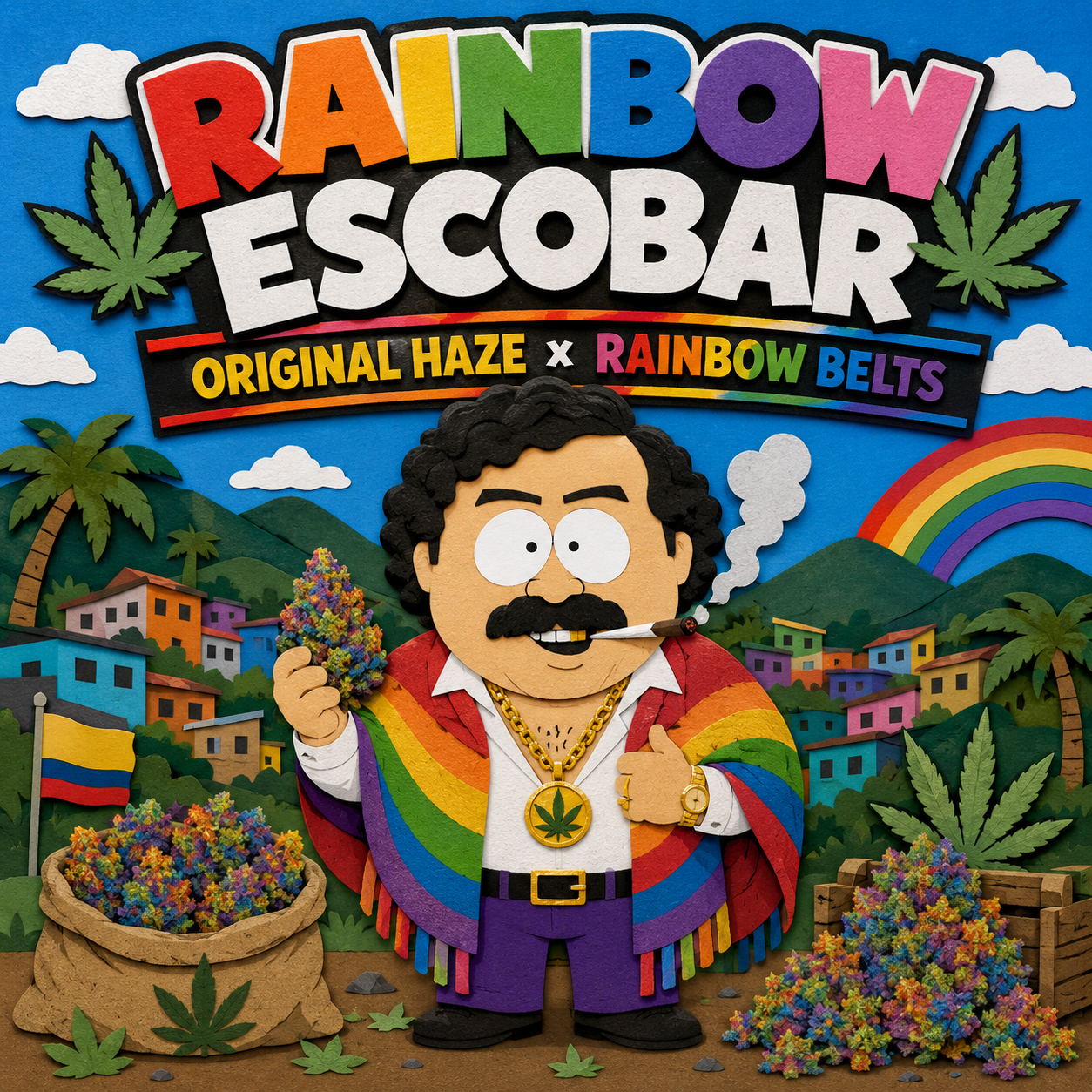 "Rainbow Escobar" Original Haze x Rainbow Belts